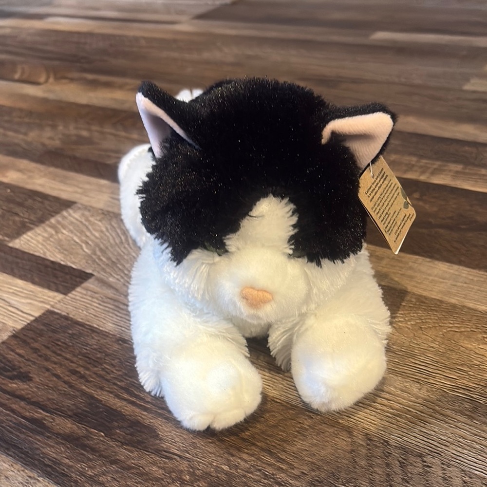 Black and White Plush Cat Toy